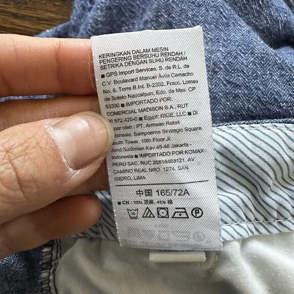 Old Navy Everyday Shorts Yellow Tropical Print Linen Rayon Mid Rise Zip Fly 8 - Picture 17 of 17